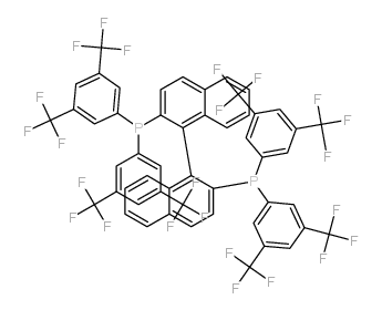 (r)-(+)-2,2'-bis[bis(3,5-ditrifluoromethylphenyl)phosphino]-1,1'-binaphthyl structure