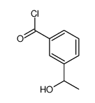 Benzoyl chloride, 3-(1-hydroxyethyl)- (9CI) Structure