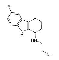 2-[(6-bromo-2,3,4,9-tetrahydro-1H-carbazol-1-yl)amino]ethanol结构式