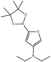 4-(Diethylamino)furan-2-boronic acid pinacol ester结构式