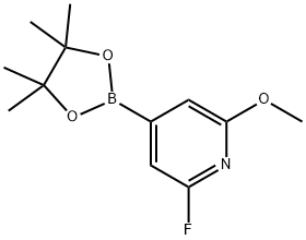 2-fluoro-6-methoxy-4-(4,4,5,5-tetramethyl-1,3,2-dioxaborolan-2-yl)pyridine Structure