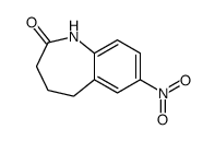 7-nitro-1,3,4,5-tetrahydro-1-benzazepin-2-one structure