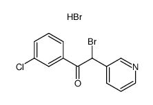 2-Bromo-1-(3-chlorophenyl)-2-(pyridin-3-yl)ethanone Hydrobromide Structure