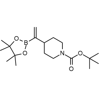 Tert-butyl 4-(1-(4,4,5,5-tetramethyl-1,3,2-dioxaborolan-2-yl)vinyl)piperidine-1-carboxylate Structure