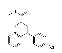 N,N-dimethyl-4-(p-chlorophenyl)-4-(2-pyridyl)-2-hydroxybutanamide结构式