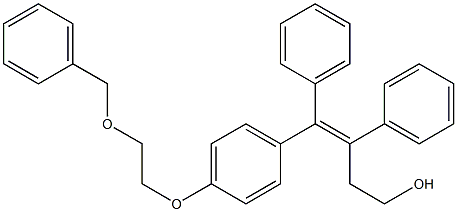 E-4-[4-(2-benzyloxyethoxy)phenyl]-3,4-diphenyl-but-3-en-1-ol Structure