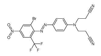 3-Bromo-2-[4-N,N-bis(2-cyanoethyl)aminophenylazo]-5-nitro-benzo trifluoride Structure
