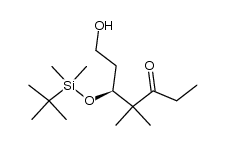 (5S)-5-{[(tert-butyl)dimethylsilyl]oxy}-7-hydroxy-4,4-dimethylheptan-3-one结构式