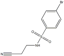 4-bromo-N-(2-cyanoethyl)benzenesulfonamide structure