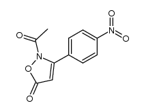 2-acetyl-3-(4-nitrophenyl)isoxazol-5(2H)-one结构式