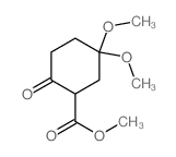 Cyclohexanecarboxylicacid, 5,5-dimethoxy-2-oxo-, methyl ester Structure