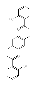 2-Propen-1-one,3,3'-(1,4-phenylene)bis[1-(2-hydroxyphenyl)- Structure