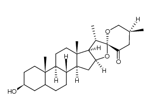 (22S,25R)-3β-Hydroxy-5α-spirostan-23-one structure