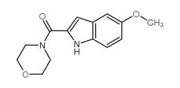 (5-methoxy-1H-indol-2-yl)-morpholin-4-yl-methanone结构式