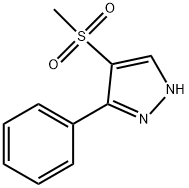 4-Methanesulfonyl-3-phenyl-1H-pyrazole结构式