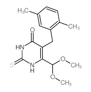 4(1H)-Pyrimidinone,6-(dimethoxymethyl)-5-[(2,5-dimethylphenyl)methyl]-2,3-dihydro-2-thioxo-结构式