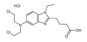 4-[5-[bis(2-chloroethyl)amino]-1-ethylbenzimidazol-2-yl]butanoic acid,hydrochloride Structure