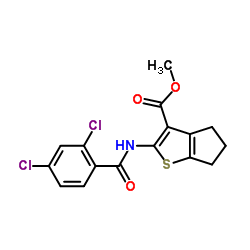 Methyl 2-[(2,4-dichlorobenzoyl)amino]-5,6-dihydro-4H-cyclopenta[b]thiophene-3-carboxylate Structure