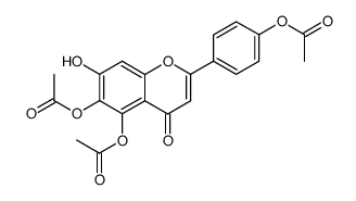 7-hydroxy-5,6-diacetoxy-2-(4'-acetoxyphenyl) -4H-1-benzopyran-4-one结构式