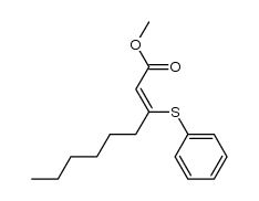 methyl (Z)-3-phenylthio-2-nonenoate结构式