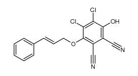 4,5-dichloro-3-hydroxy-6-((3-phenylallyl)oxy)phthalonitrile结构式