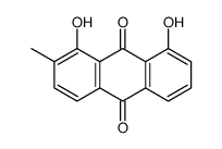1,8-Dihydroxy-2-methyl-9,10-anthraquinone结构式