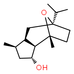 (1R,3aβ,8aβ)-Decahydro-1α,4-dimethyl-7-isopropyl-4α,7α-epoxyazulen-3β-ol结构式