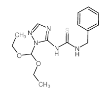 1-benzyl-3-[2-(diethoxymethyl)-1,2,4-triazol-3-yl]thiourea结构式