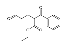 ethyl 2-benzoyl-3-methyl-5-oxo-pentanoate结构式