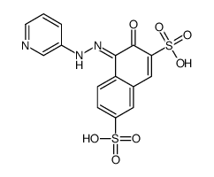 3-oxo-4-(pyridin-3-ylhydrazinylidene)naphthalene-2,7-disulfonic acid结构式