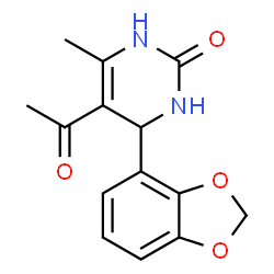 2(1H)-Pyrimidinone,5-acetyl-4-(1,3-benzodioxol-4-yl)-3,4-dihydro-6-methyl-(9CI) structure