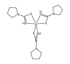 Cr((CH2)4-dithiocarbamate)3 Structure