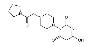 1-[4-(2-oxo-2-pyrrolidin-1-ylethyl)piperazin-1-yl]-1,3-diazinane-2,4,6-trione结构式