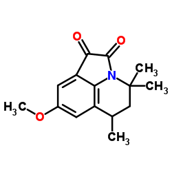 8-Methoxy-4,4,6-trimethyl-5,6-dihydro-4H-pyrrolo[3,2,1-ij]quinoline-1,2-dione结构式
