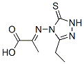 Propanoic acid, 2-[(3-ethyl-1,5-dihydro-5-thioxo-4H-1,2,4-triazol-4-yl)imino]- (9CI)结构式