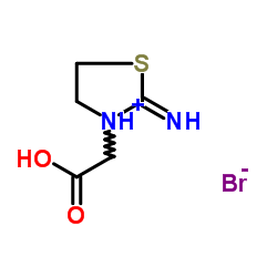 (2-Imino-1,3-thiazolidin-3-yl)acetic acid hydrobromide (1:1)结构式
