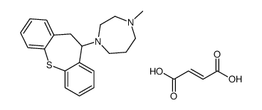 (Z)-but-2-enedioic acid,1-(5,6-dihydrobenzo[b][1]benzothiepin-5-yl)-4-methyl-1,4-diazepane结构式