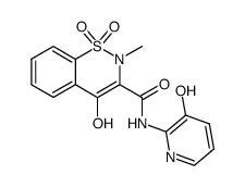 N-(3'-hydroxy-2'-pyridyl)-4-hydroxy-2-methyl-2H-1,2-benzothiazine-3-carboxamide 1,1-dioxide结构式