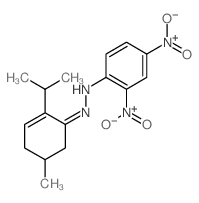 N-[(5-methyl-2-propan-2-yl-1-cyclohex-2-enylidene)amino]-2,4-dinitro-aniline Structure