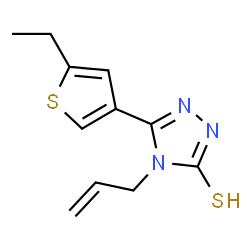 4-ALLYL-5-(5-ETHYLTHIEN-3-YL)-4H-1,2,4-TRIAZOLE-3-THIOL结构式