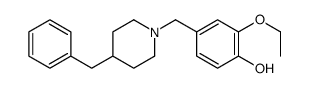 4-[(4-benzylpiperidin-1-yl)methyl]-2-ethoxyphenol结构式
