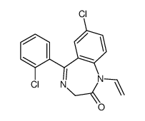 7-chloro-5-(2-chlorophenyl)-1-ethenyl-3H-1,4-benzodiazepin-2-one结构式