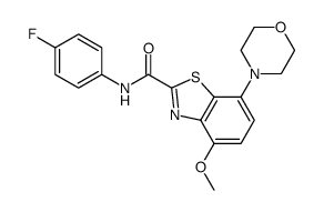 4-methoxy-7-morpholin-4-yl-benzothiazole-2-carboxylic acid (4-fluoro-phenyl)-amide Structure