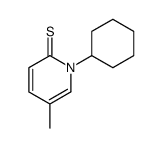 1-cyclohexyl-5-methylpyridine-2-thione结构式