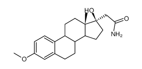 2-((13S,17R)-17-hydroxy-3-methoxy-13-methyl-7,8,9,11,12,13,14,15,16,17-decahydro-6H-cyclopenta[a]phenanthren-17-yl)acetamide结构式