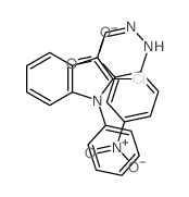 N-[(2-chloro-1-phenyl-indol-3-yl)methylideneamino]-2,4-dinitro-aniline Structure