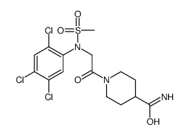 1-[2-(2,4,5-trichloro-N-methylsulfonylanilino)acetyl]piperidine-4-carboxamide结构式
