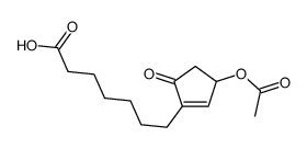 7-(3-acetyloxy-5-oxocyclopenten-1-yl)heptanoic acid Structure