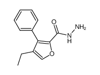 2-Furancarboxylicacid,4-ethyl-3-phenyl-,hydrazide(9CI) Structure