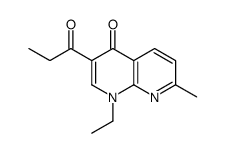 1-ethyl-7-methyl-3-propanoyl-1,8-naphthyridin-4-one结构式